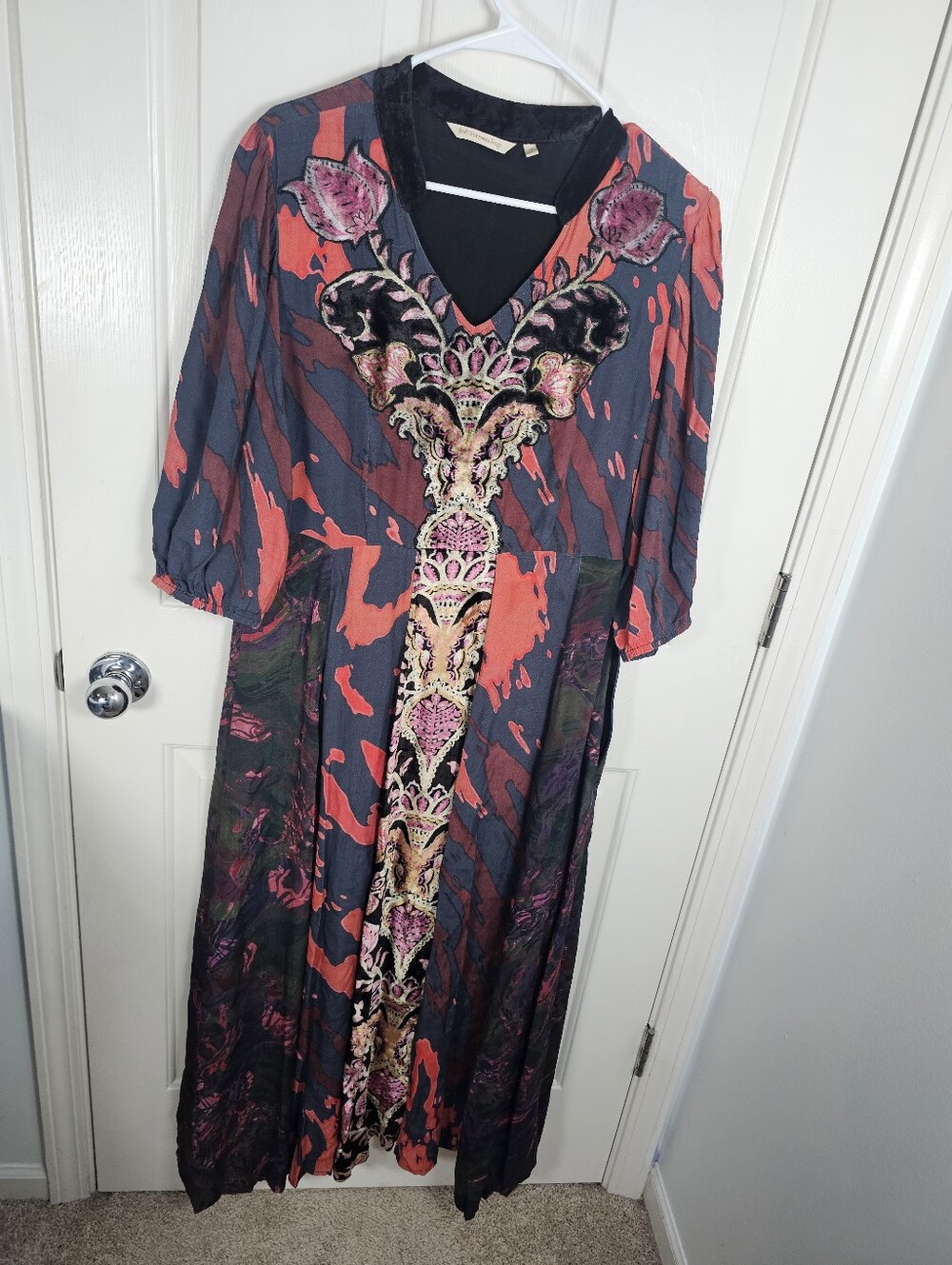 Soft Surroundings Epiphany Maxi Dress Velvet Holiday Dress Size 10